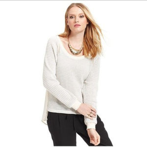Sanctuary Cream Chiffon Knit Sweater/Pullover